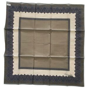 Christian Dior Vintage Blue and Cream Handkerchief